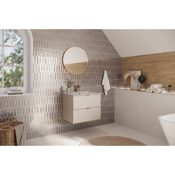 Szafka pod umywalkę 60cm 2 szuflady Kaszmirowy Mat DALIA CASHMERE 82-60-46-2S, Comad